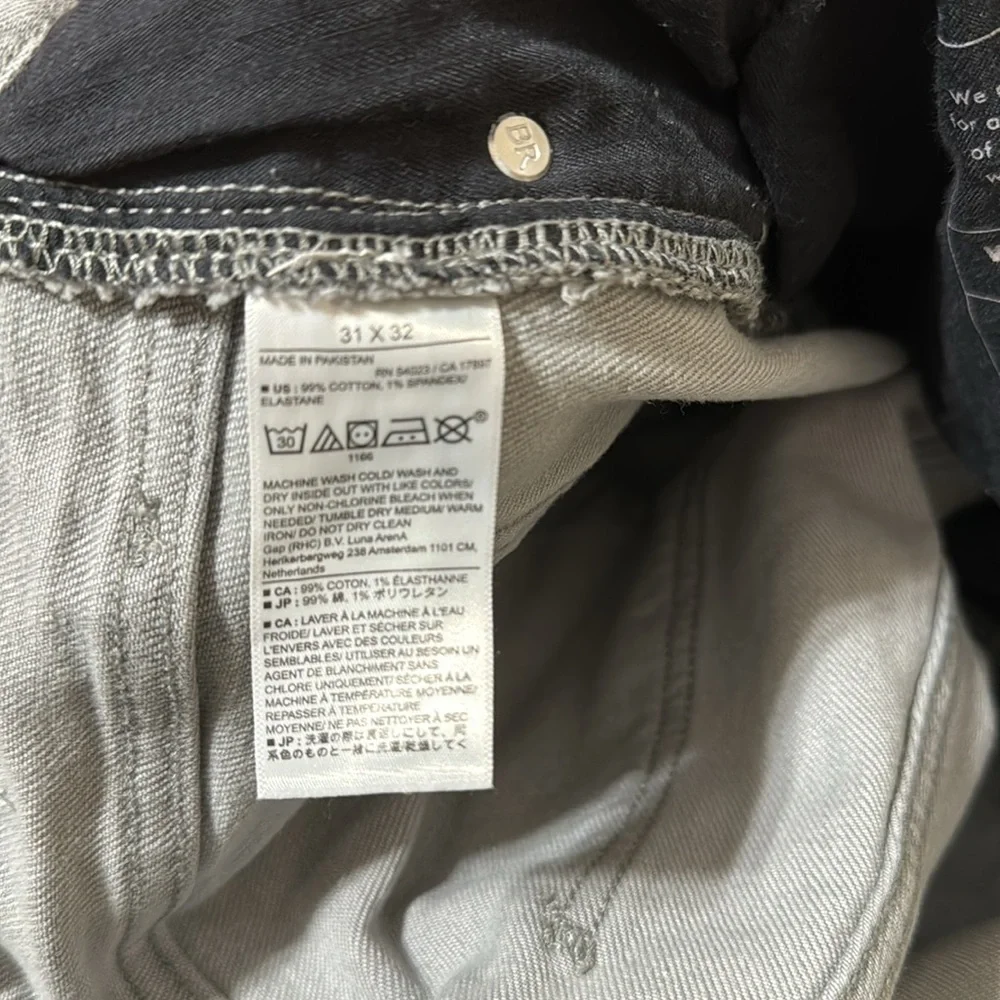Banana Republic Straight Fit Jeans Mens 31x32 Gray Denim Pants